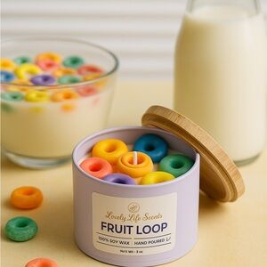 Lovely Life Scents Mini 3.5 oz Fruit Loop Soy Wax Tin Candle